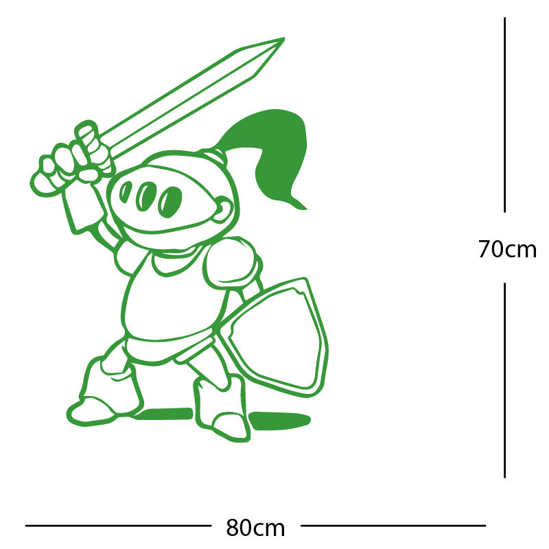 brave knight wall sticker
