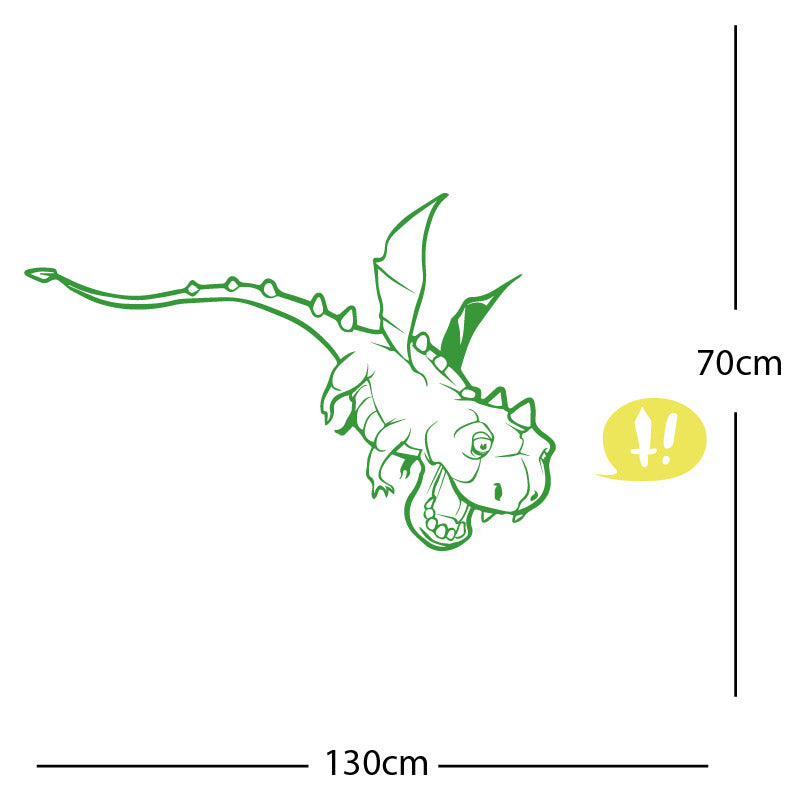 flying dragon decal wall sticker