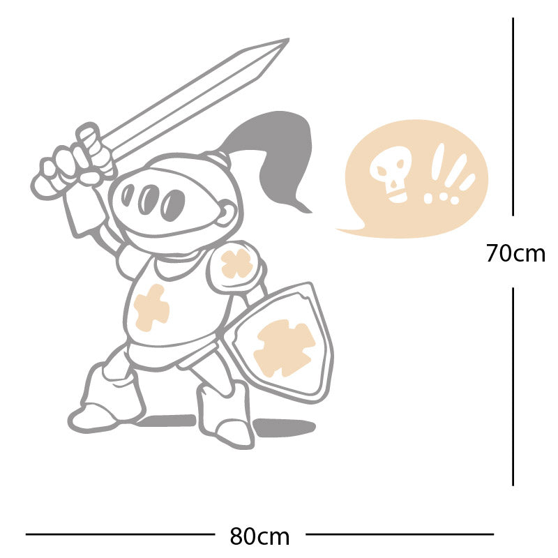 brave knight wall sticker