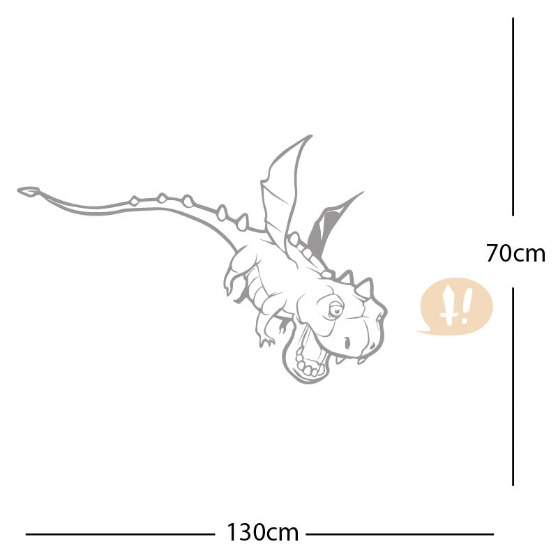 flying dragon decal wall sticker