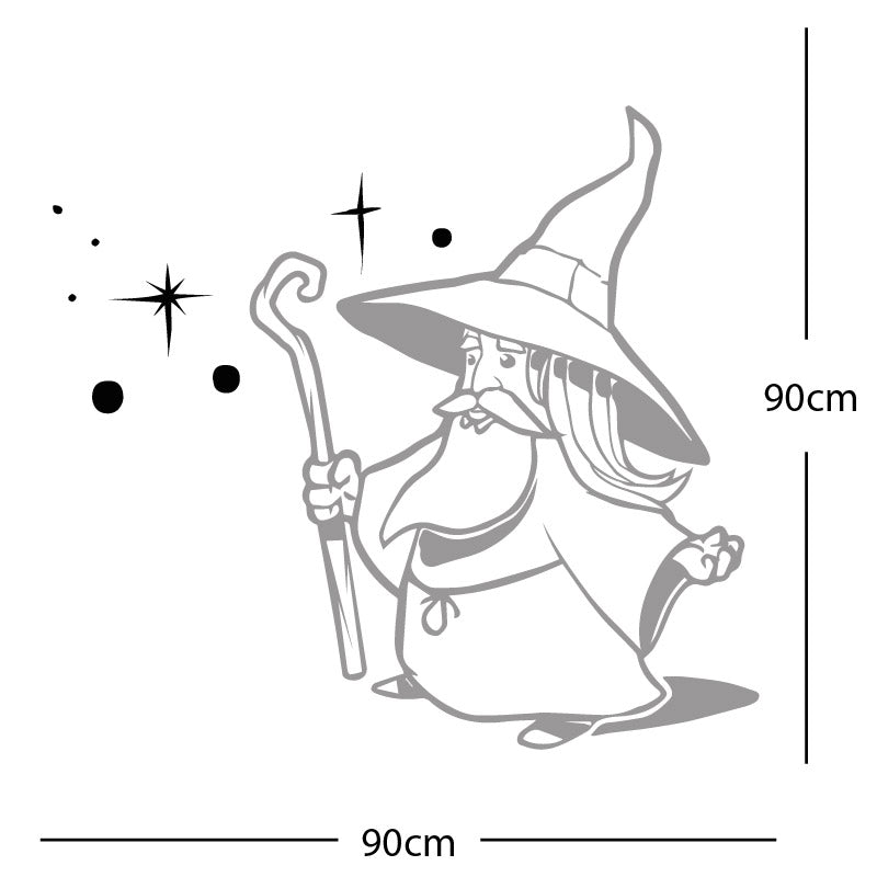 merlin wizard wall sticker