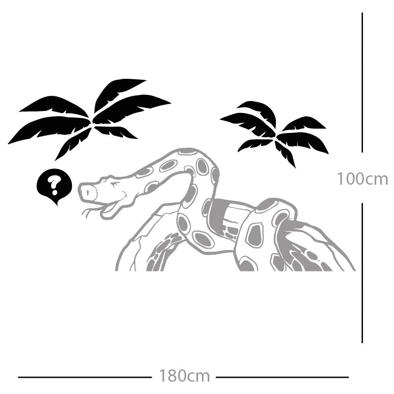 jungle snake wall sticker