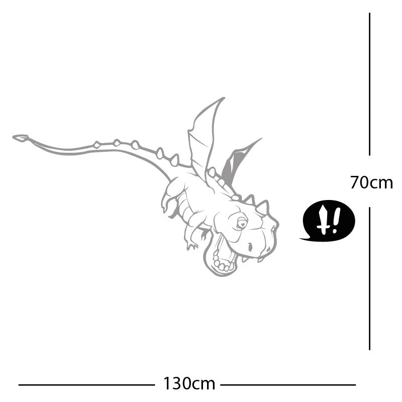 flying dragon decal wall sticker