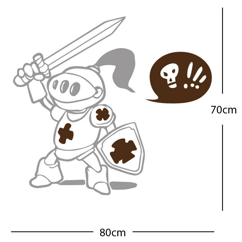 brave knight wall sticker