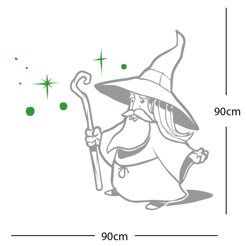 merlin wizard wall sticker