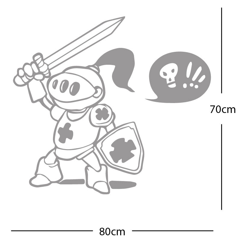 brave knight wall sticker