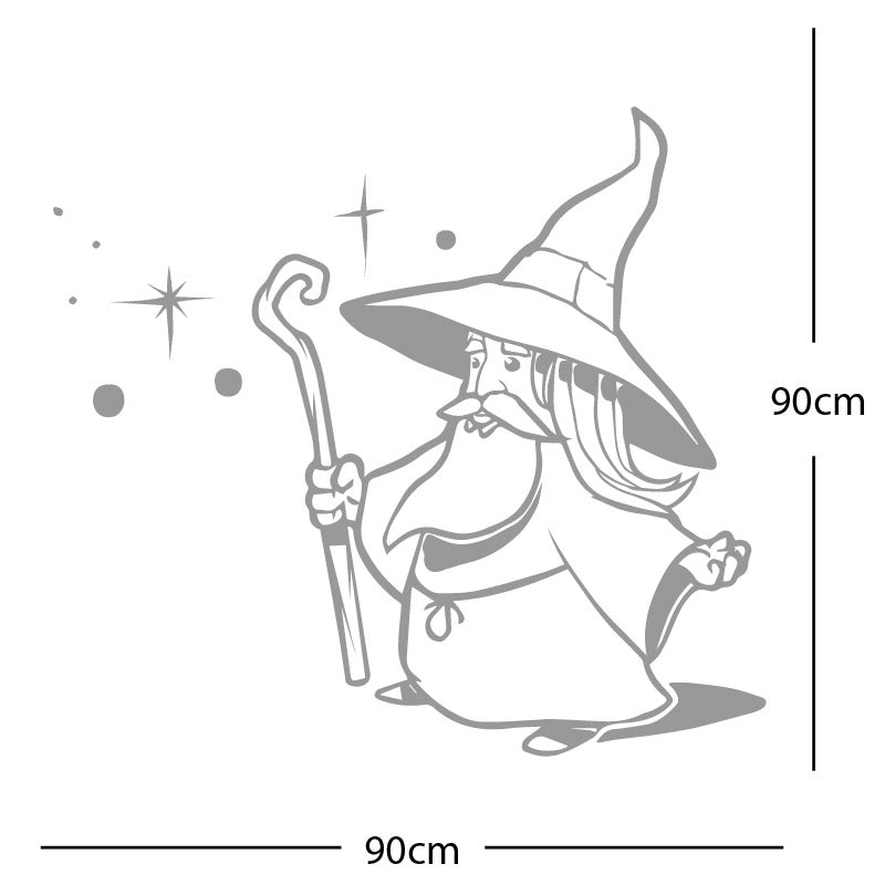 merlin wizard wall sticker