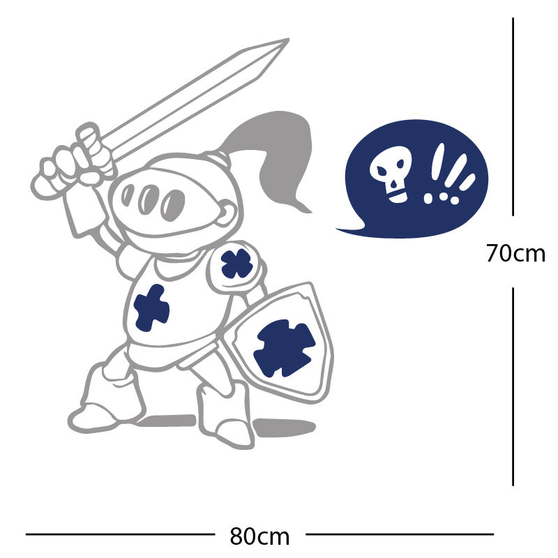 brave knight wall sticker