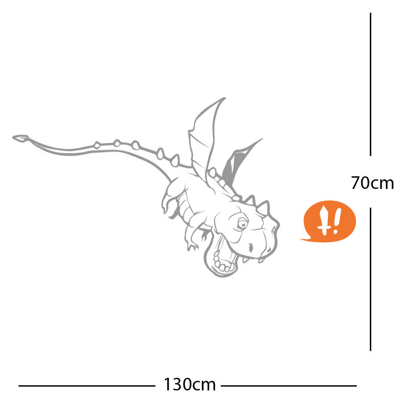 flying dragon decal wall sticker