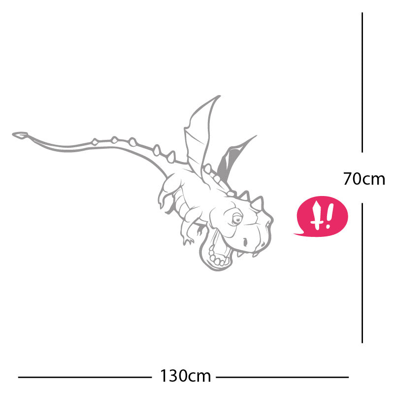 flying dragon decal wall sticker