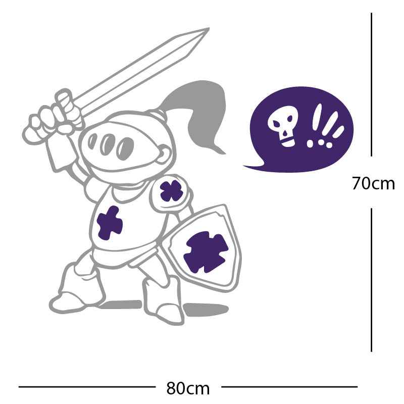 brave knight wall sticker