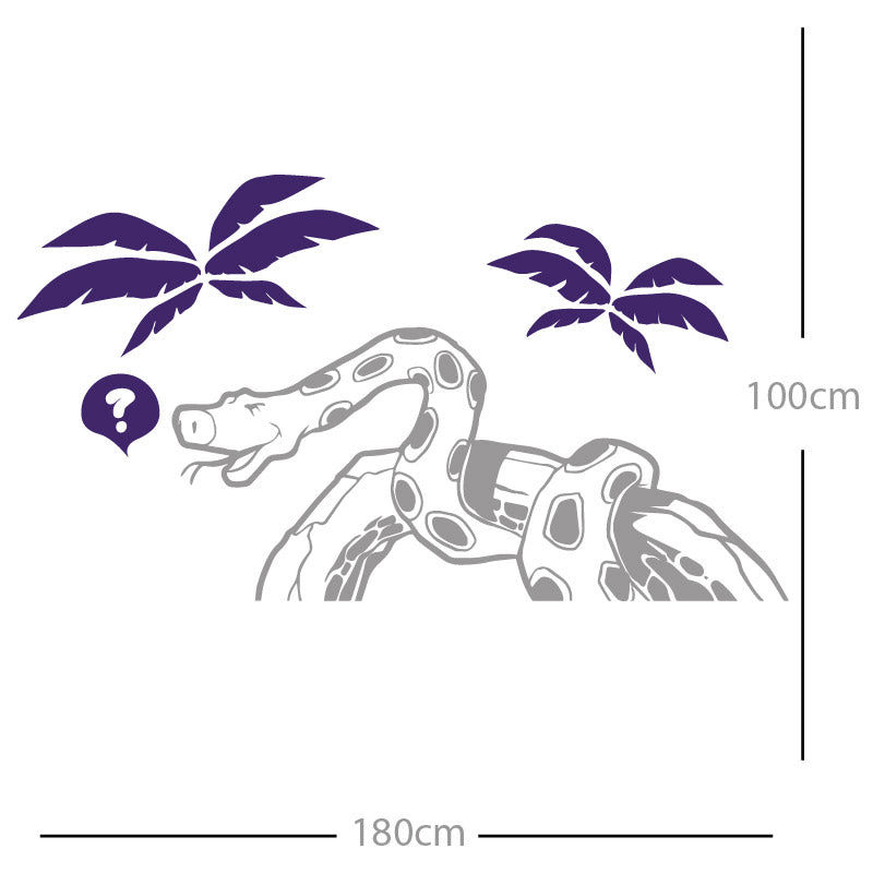 jungle snake wall sticker