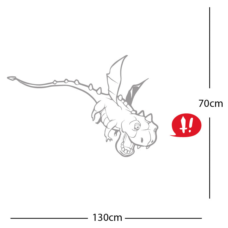 flying dragon decal wall sticker