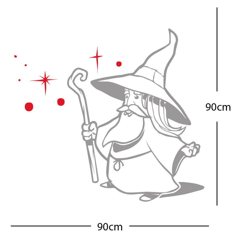merlin wizard wall sticker