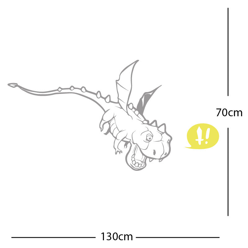 flying dragon decal wall sticker