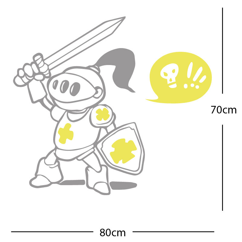 brave knight wall sticker