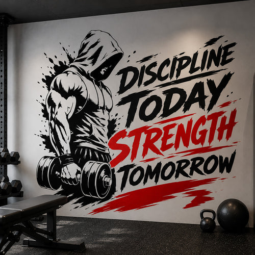 Discipline Today Strength Tomorrow Gym Wall Sticker