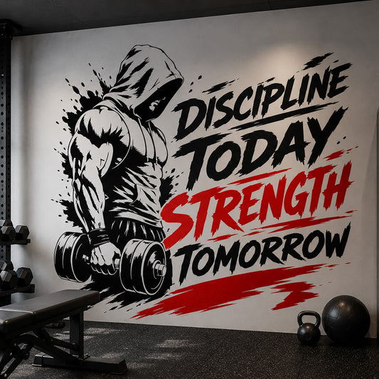 Discipline Today Strength Tomorrow Gym Wall Sticker