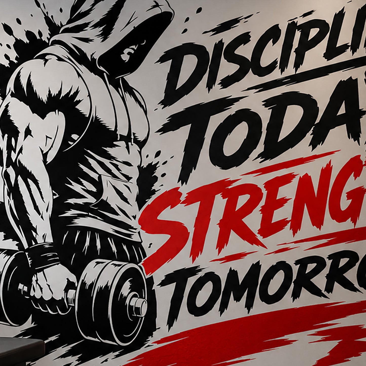 Discipline Today Strength Tomorrow Gym Wall Sticker