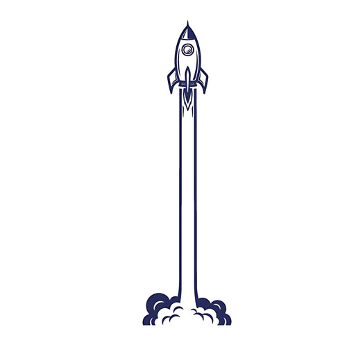 Rocket Launch Height Chart Wall Stickers and Decals