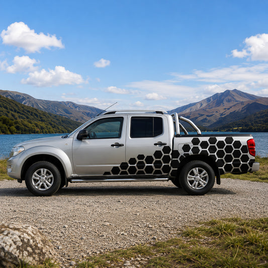 Nissan Navara Hexagon Fill Side Graphics
