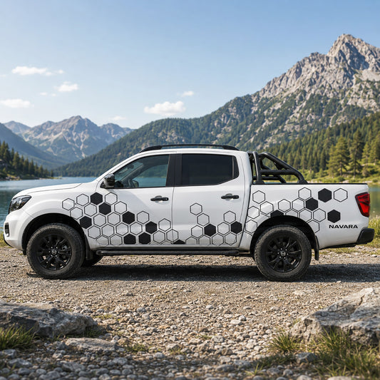 Nissan Navara Hexagon Mix Side Graphics