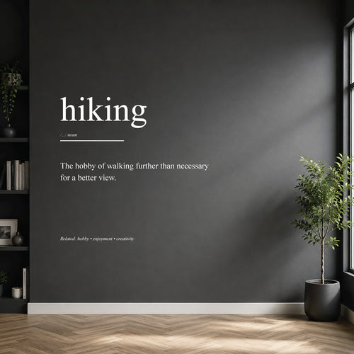 hiking dictionary definition wall sticker