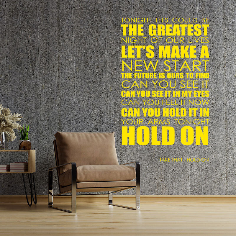 take that wall art sticker hold wall sticker