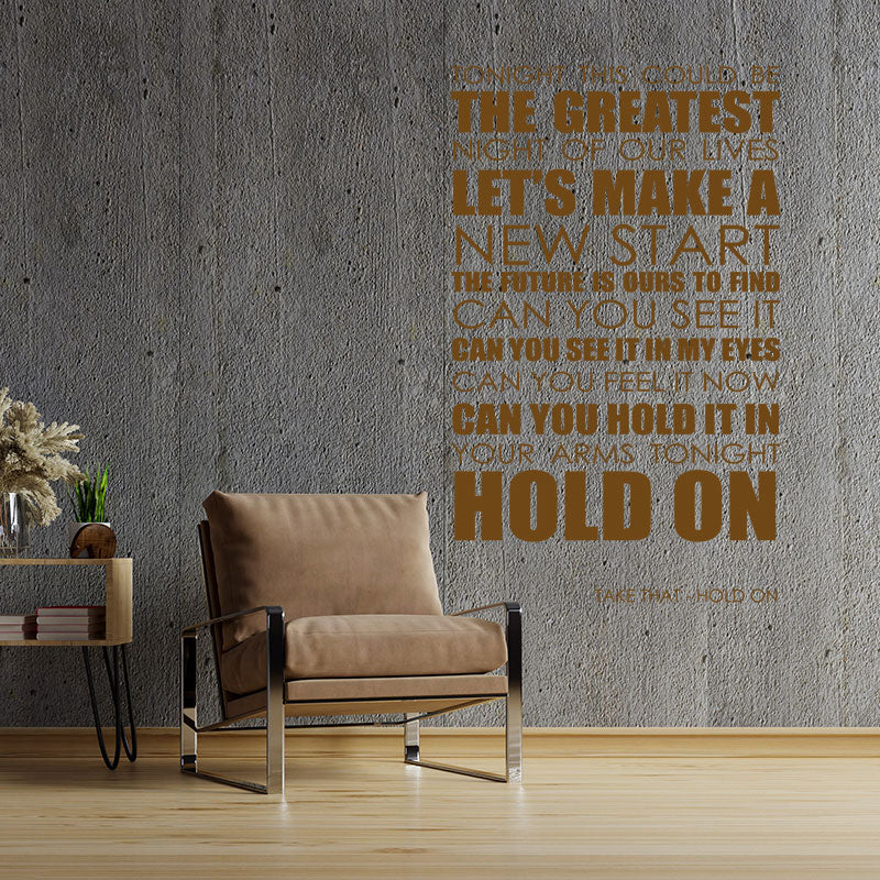 take that wall art sticker hold wall sticker