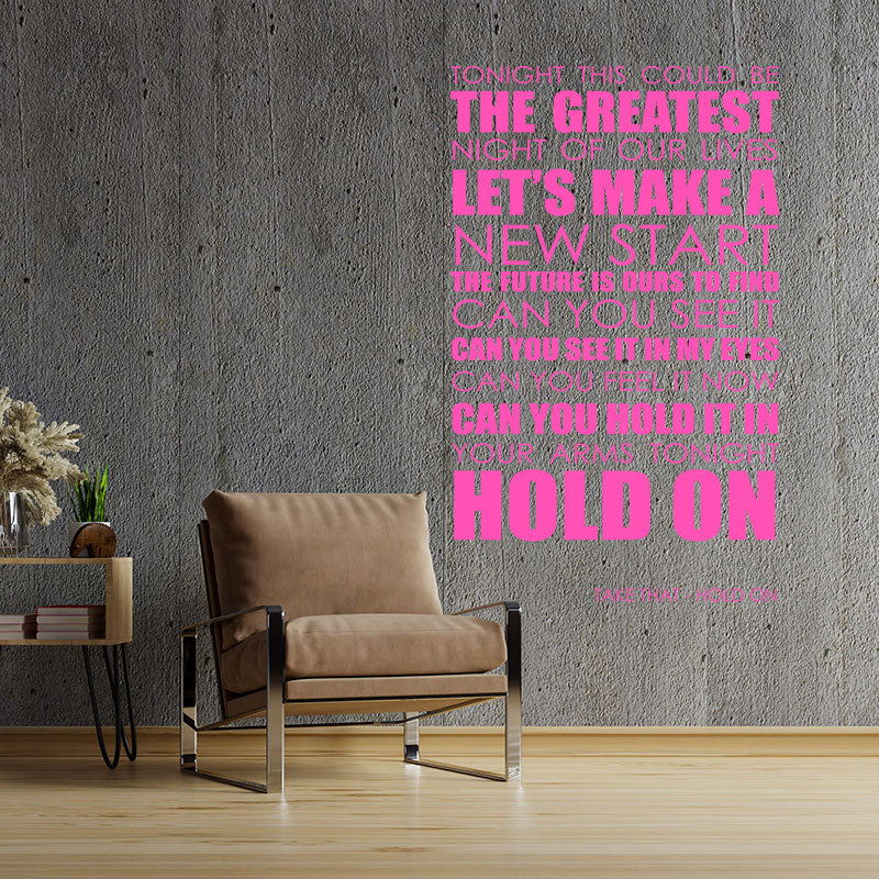 take that wall art sticker hold wall sticker