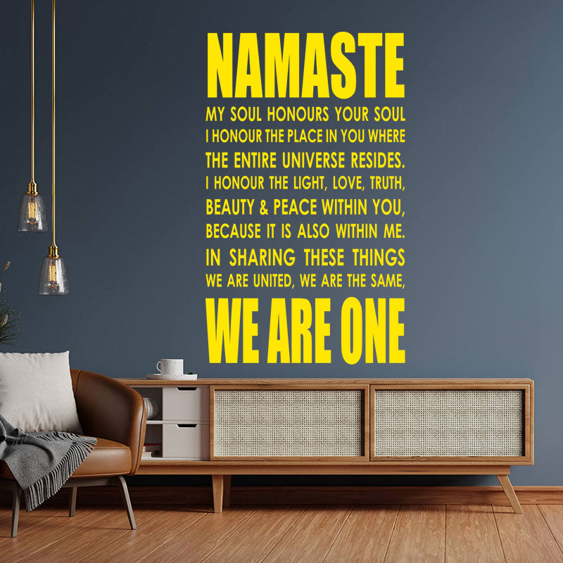 Namaste Wall Sticker - Inspirational Decor for Mindful Spaces