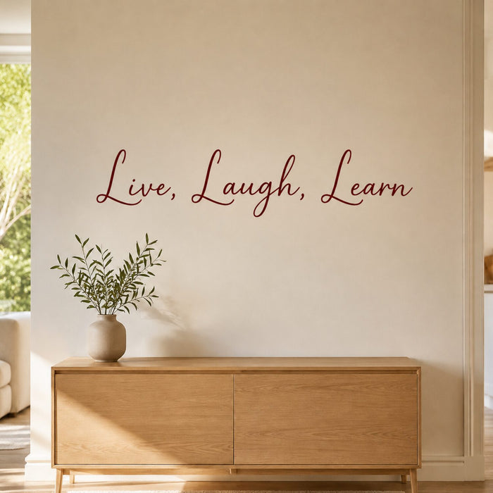Live, laugh, learn wall sticker