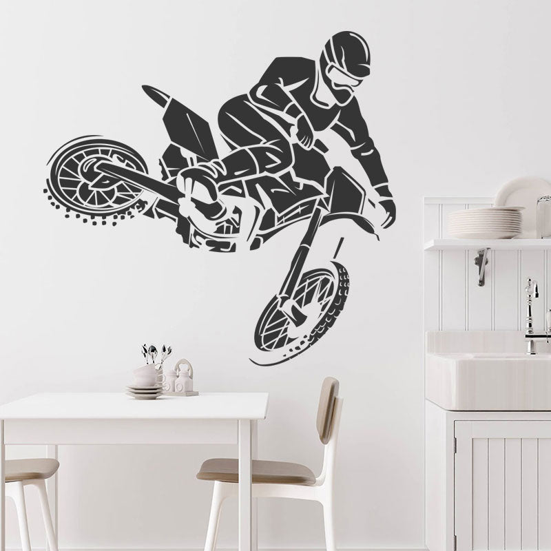 Motocross Dirt Motorbike Wall Decal for Boys Room - Vinyl Art Sticker