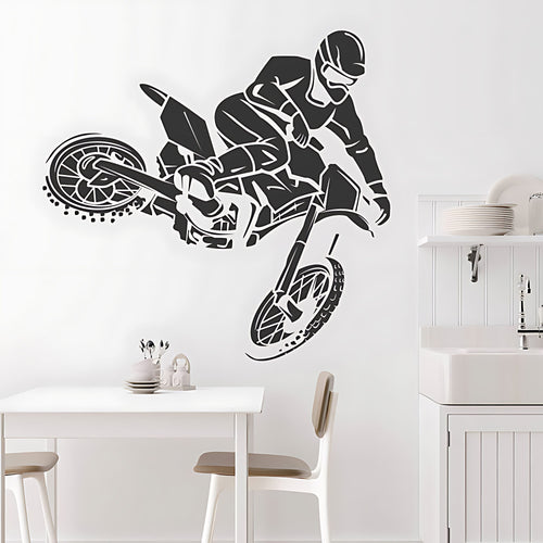 Motocross Dirt Motorbike Wall Decal for Boys Room - Vinyl Art Sticker