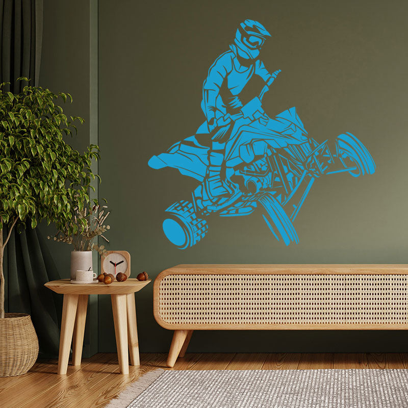 Quad Bike Wall Sticker - Dirt Motorbike Decal for Boys' Bedroom Decor