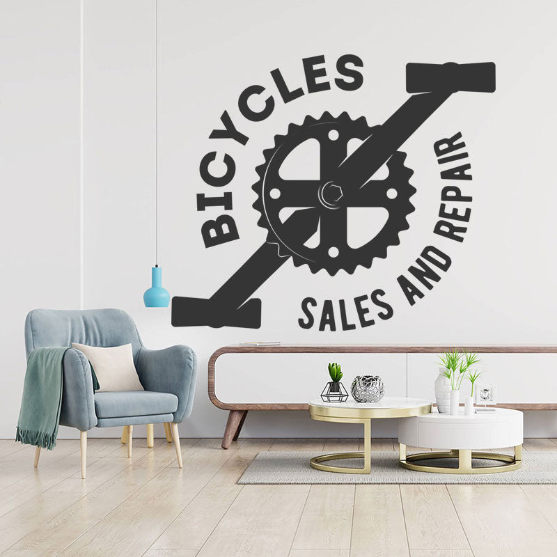 Bicycle Racing Wall Sticker - Eye-Catching Mountain Biking Design