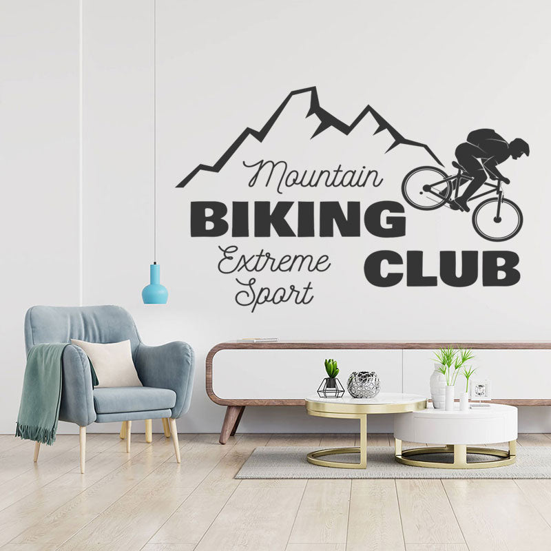 Cycling Adventure Wall Decal - Perfect for Bike Shops and Riders