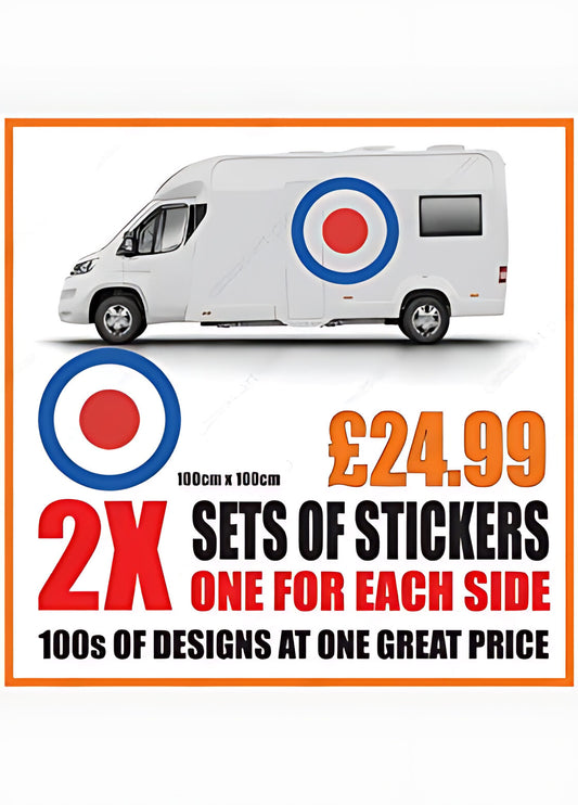 Raf target roundel motorhome graphics wall sticker — motorhome graphics vinyl decal