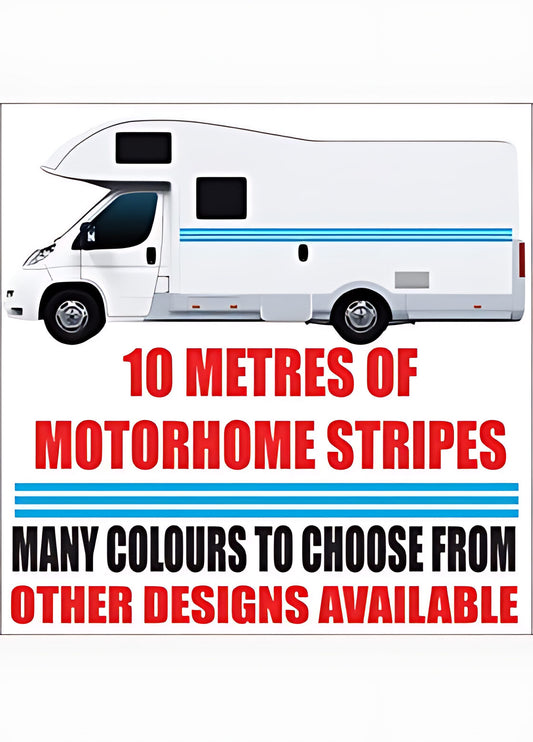 10 metre motorhome stripe kit wall sticker — motorhome graphics vinyl decal