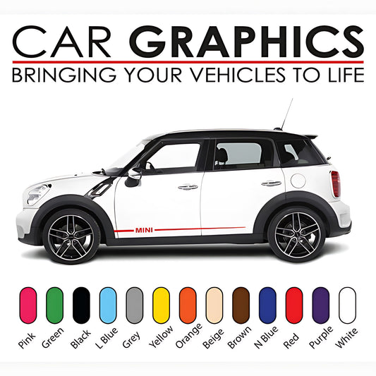 Mini Cooper Racing Stripe Stickers and Decals