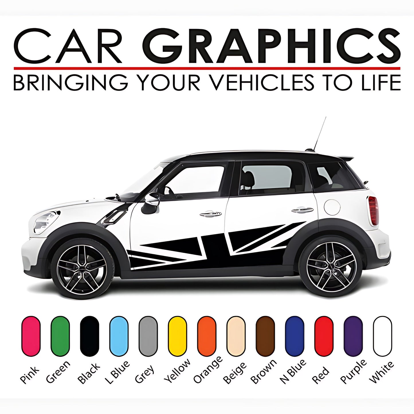 Mini Cooper Performance Stripe Stickers and Decals
