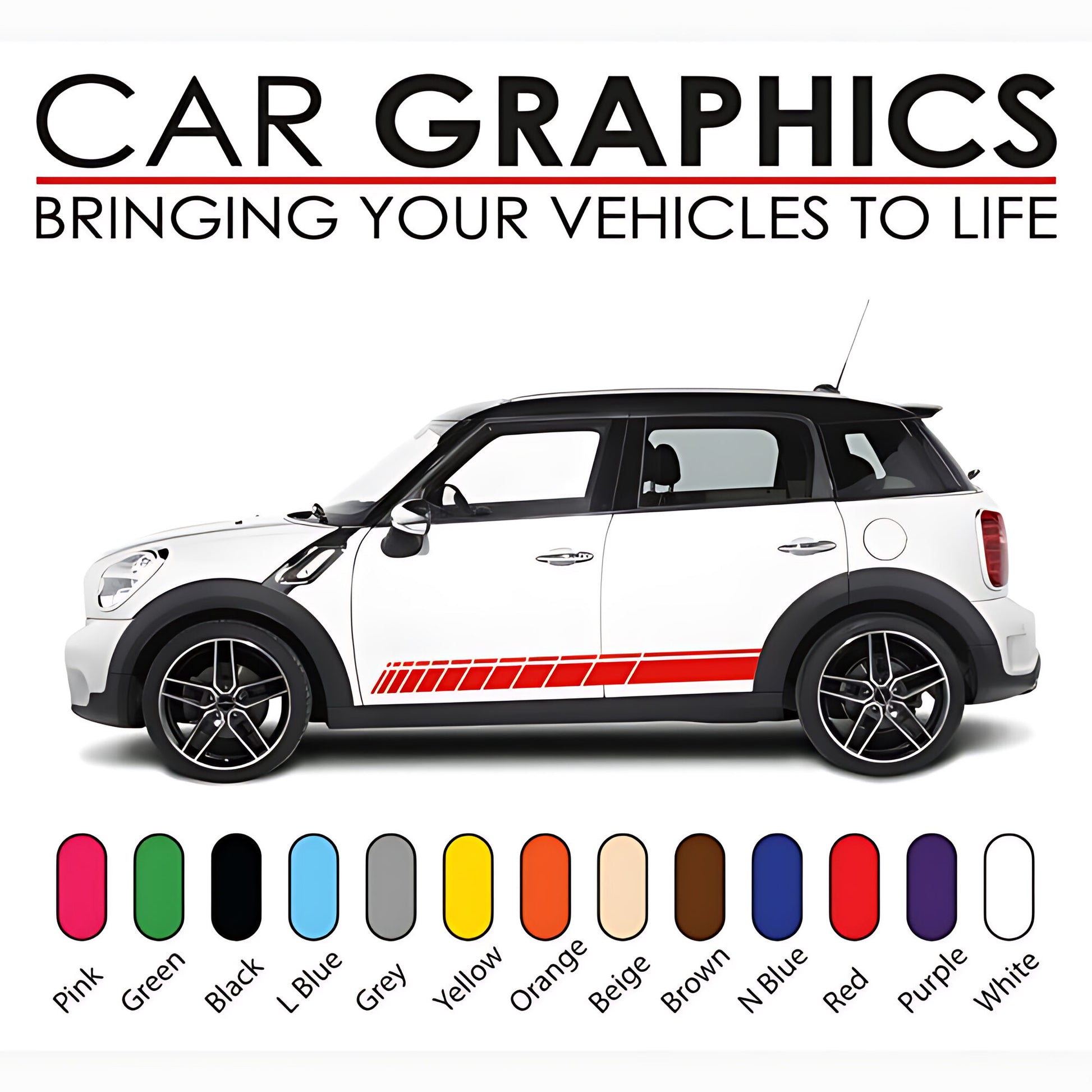 Mini Cooper Motorsport Graphic Stickers and Decals