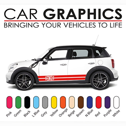 Mini Cooper Racing Side Decal Stickers and Decals