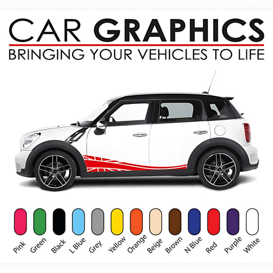 Mini Cooper Custom Side Stripe Stickers and Decals