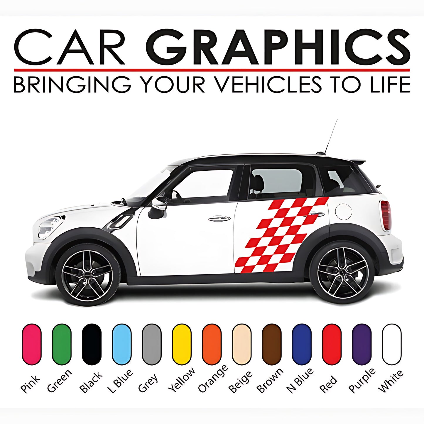 Mini Cooper Fast Road Stripe Stickers and Decals