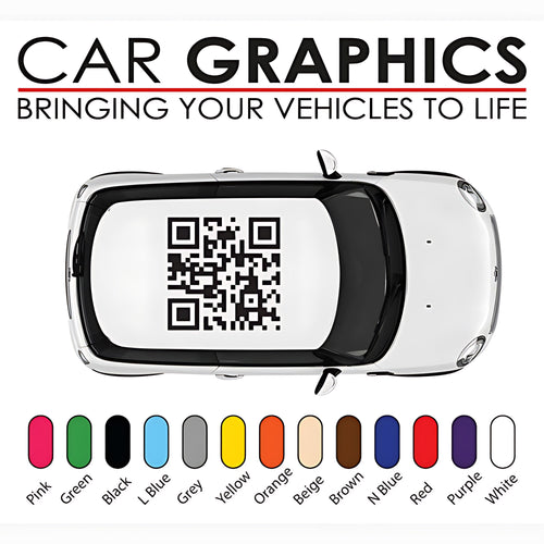 Mini Cooper QR Code Roof Graphics Stickers and Decals