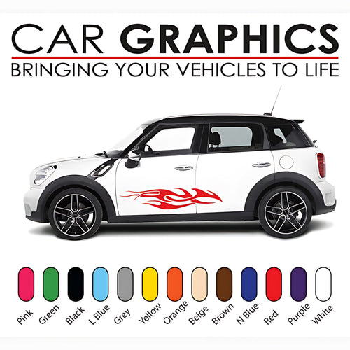 Mini Cooper Custom Side Stripe Stickers and Decals