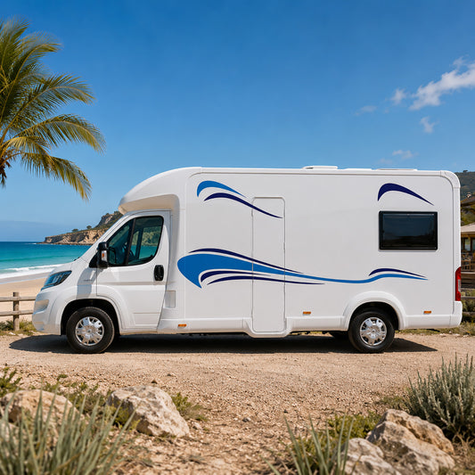 Flowing Stripe Motorhome Graphics Kit – Campervan Vinyl Decals