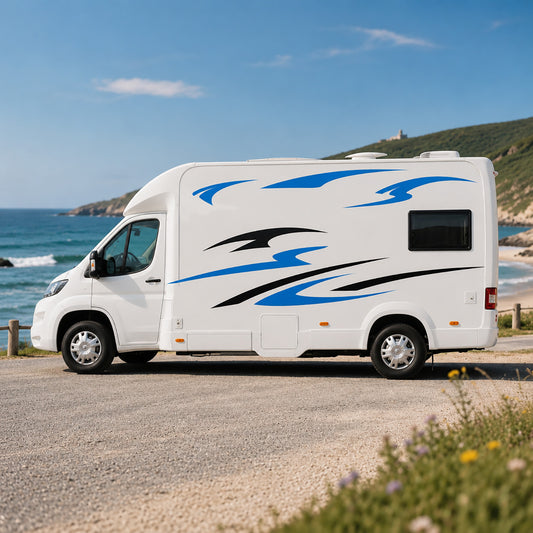 Multi Piece Motorhome Side Graphics Kit – Campervan Vinyl Decals
