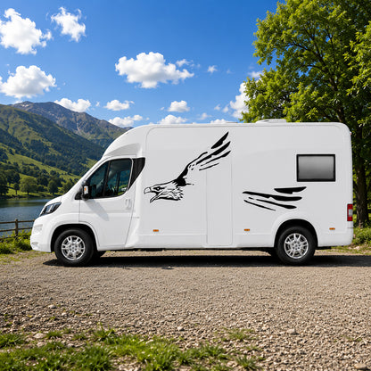 Flying Eagle Motorhome Graphics – Campervan Side Vinyl Decals